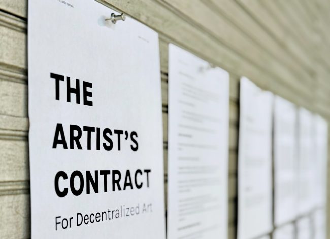 Artist’s Contract for Decentralized Art